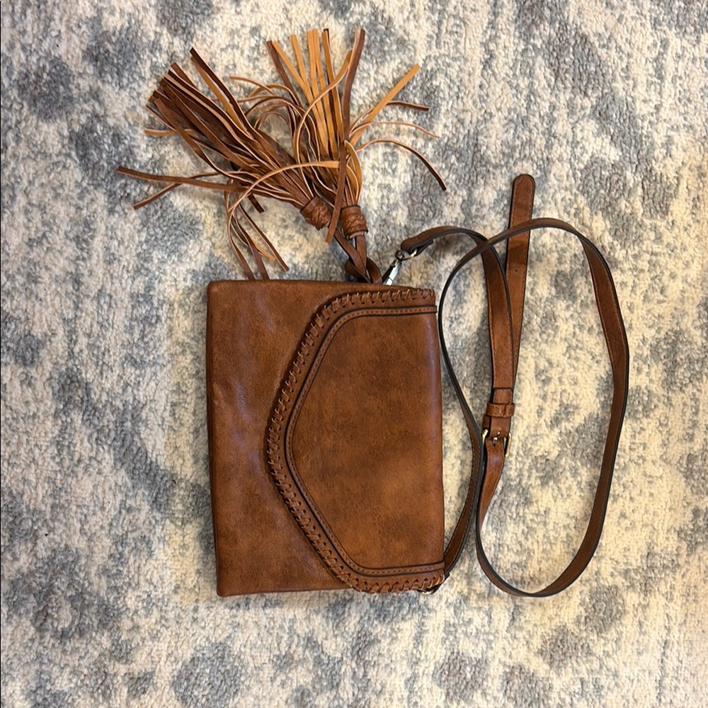 Brown Leather Crossbody Bag